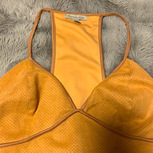 NWOT Faux Suede Fashion Top🤎 - Picture 4 of 9